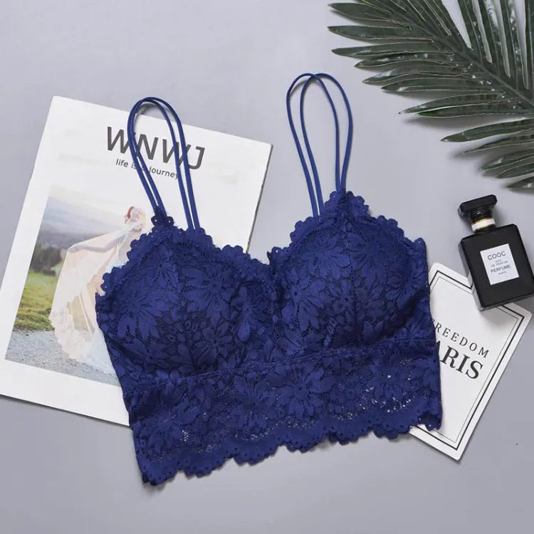 Bralette Lace Bra Wireless Push Up | Elegant Comfort Redefined4