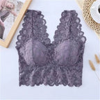 Women Lace Sexy Bralette | V-neck Cross Straps Push Up Backless3