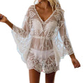 Hollow Crochet Bikini Cover Up Beautiful Lace Pattern for Beach