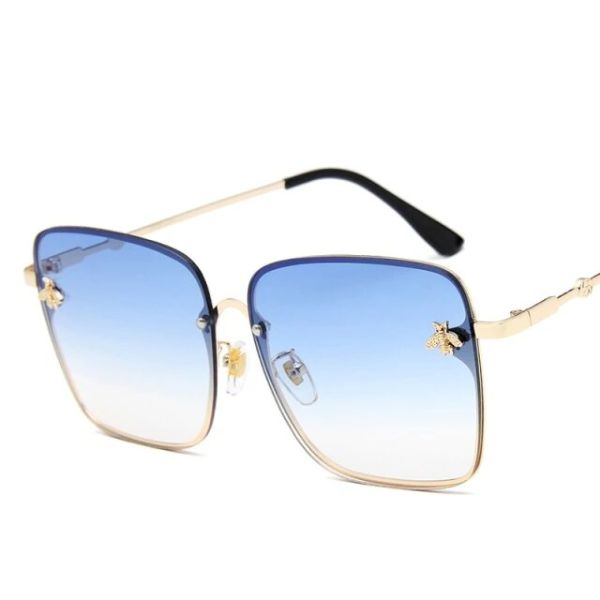 Gradient UV400 Rimless Square Bee Sunglasses | for Women & Men4