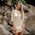 Women’s Apricot Boho Dress Sexy Bikini Cover Up