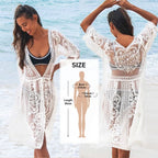 Upgrade Your Beachwear with a White Crochet Bikini Cover Up2