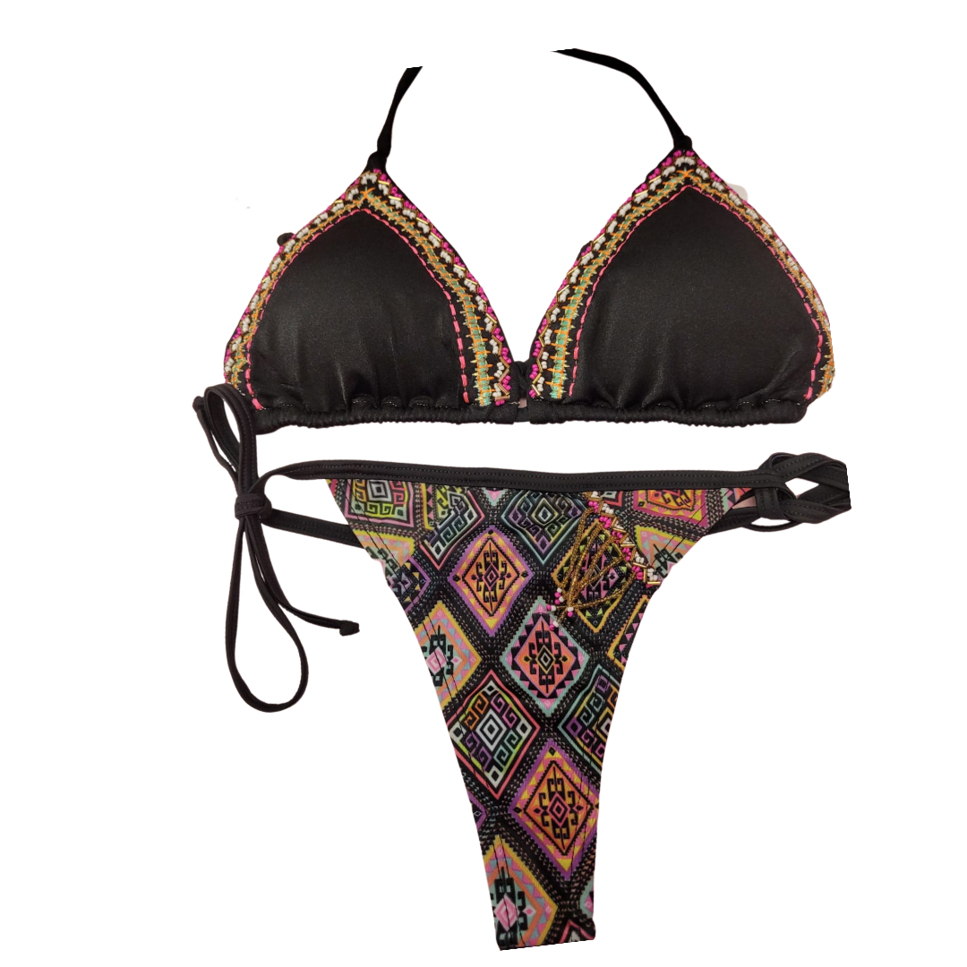 Shine bright in the Thong Swimsuit! | This chic handmade bikini adds a touch of sophistication to your women's fashion wardrobe.