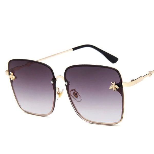 Gradient UV400 Rimless Square Bee Sunglasses | for Women & Men3