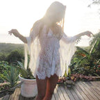 Trendy Summer Pareo Beach Cover Up  Classic White Swimwear