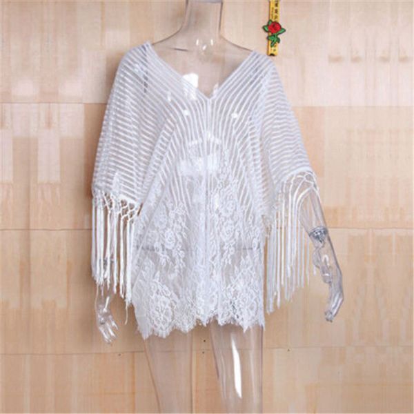 Trendy Summer Pareo Beach Cover Up | Classic White Swimwear3