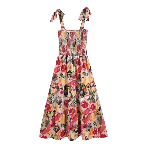 trendy midi dress graffiti printed