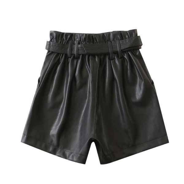 Vintage Faux Leather Shorts