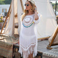 Trendy Women’s Summer Bikini Floral Lace Hollow Out Swimsuit Dress2