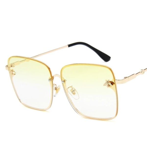 Gradient UV400 Rimless Square Bee Sunglasses | for Women & Men